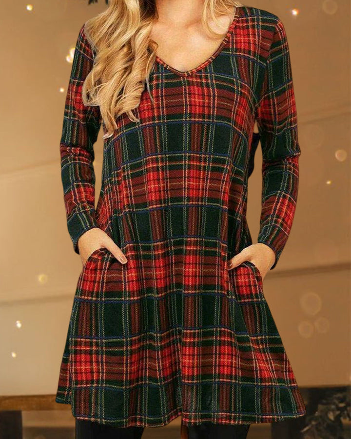 W&W Mode | Entspannte Vibes Karierte Lockere Kleid