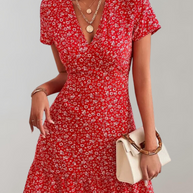 WW - Sommer kurz Boho Kleid Frauen
