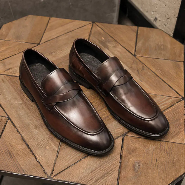 WW | Herren Lässig Leder Slipper Leder Slipper Für Männer
