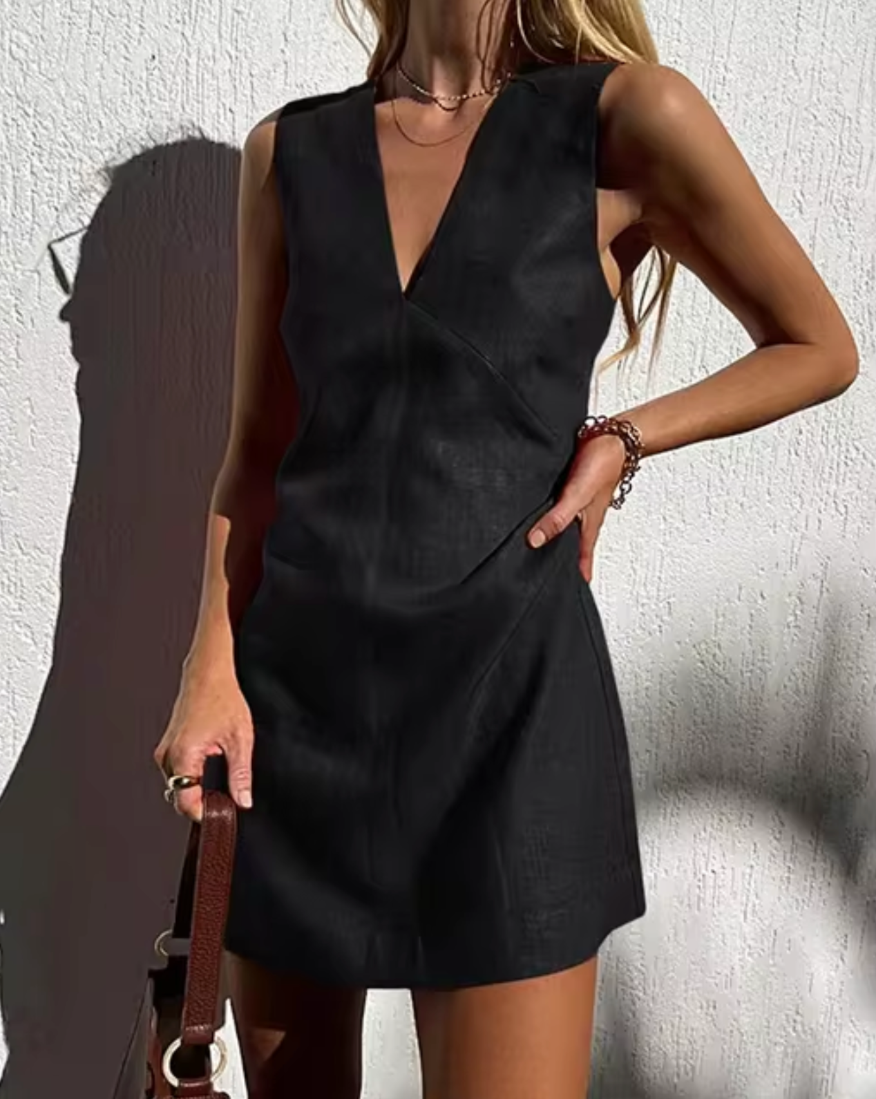 WW | Mini Kleid Ohne Ärmel aus Leinen