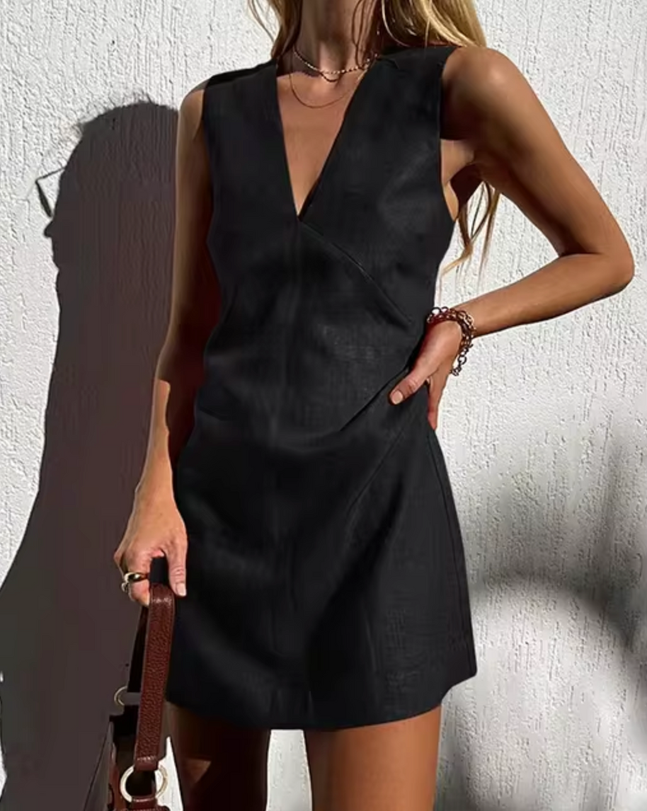 WW | Mini Kleid Ohne Ärmel aus Leinen