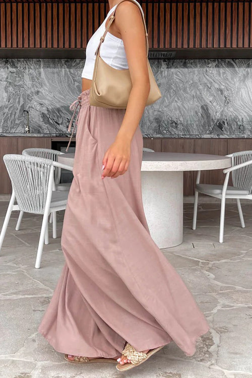 WW | Auf Mein Herz Breite Bein Leinen Hose
