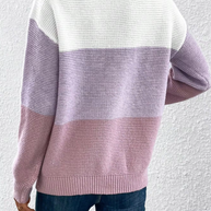– Eleganter dreifarbiger Pullover