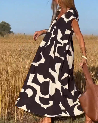 WW | Damen Bedrucktes Langes Kleid