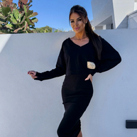 Elegantes Sweatshirt Kleid Set