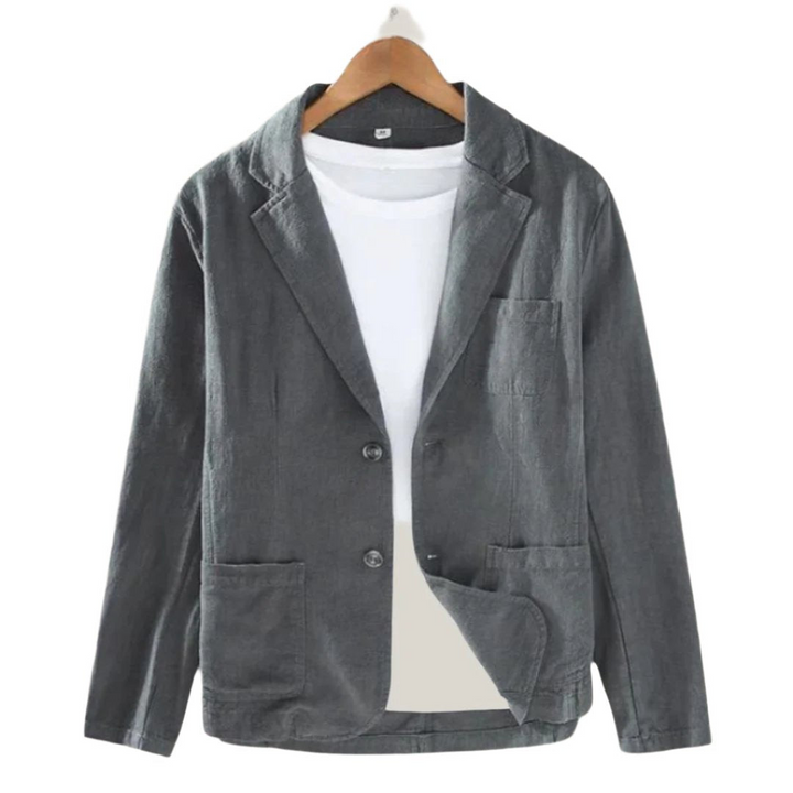 W&W Mode | Herren Eleganter Italienischer Leinenblazer Charmante Jacke Für Männer