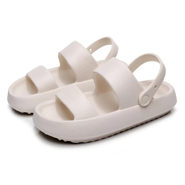 W&W Mode - Orthopädische Sandalen | Comfort Plus Pantoletten mit Doppelriemen | Gepolsterte, lässige Slip-On-Sandalen