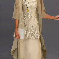 WW | Zweiteiliges Chiffon Kleid