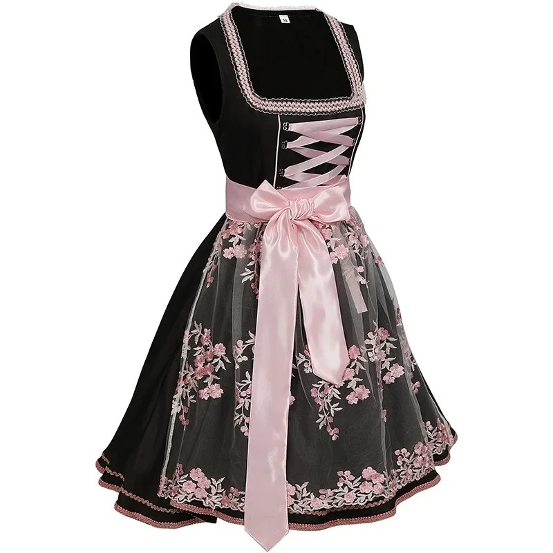 W&W Mode | Damen Traditionelles Kleid mit Blumenstickerei