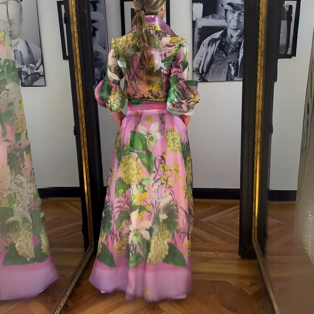 WW | Luxuriöses Italienisches Maxikleid Aus Satin