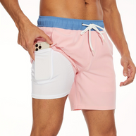 WW | Schnell Trocknende Herren Badehose Doppelschicht Design