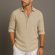WW | Leinen Herrenpolo