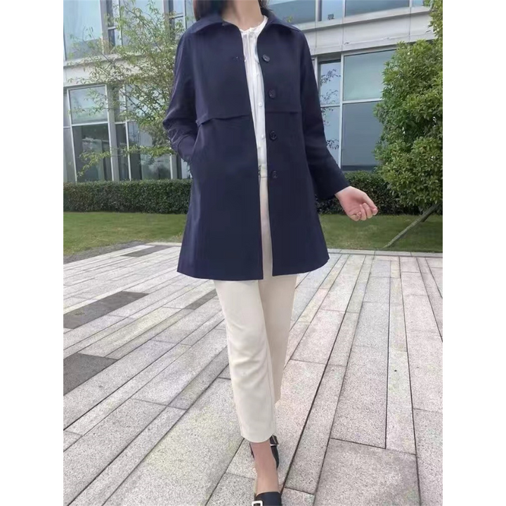 W&W Mode | Klassischer Trenchcoat Damen, Einfach Gebunden, Taillierter Damenmantel