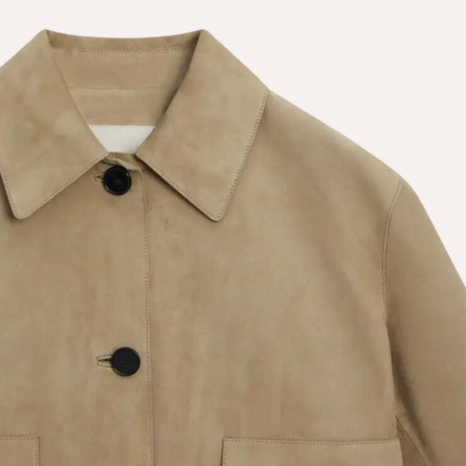 WW | Beige Lederjacke