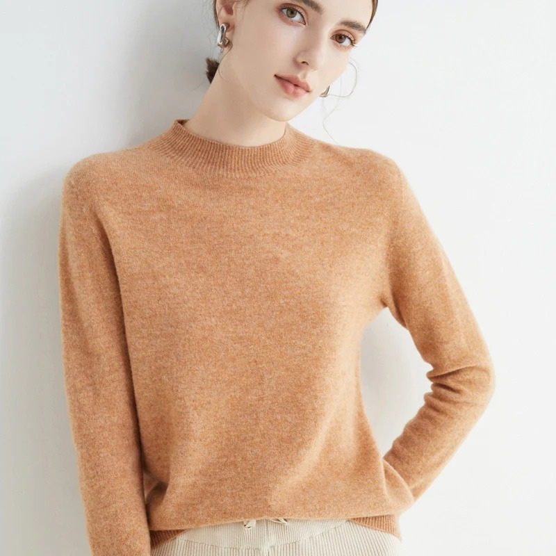 WW | Cashmere Pullover Damen Rundhals Weicher und Leichter Strickpullover