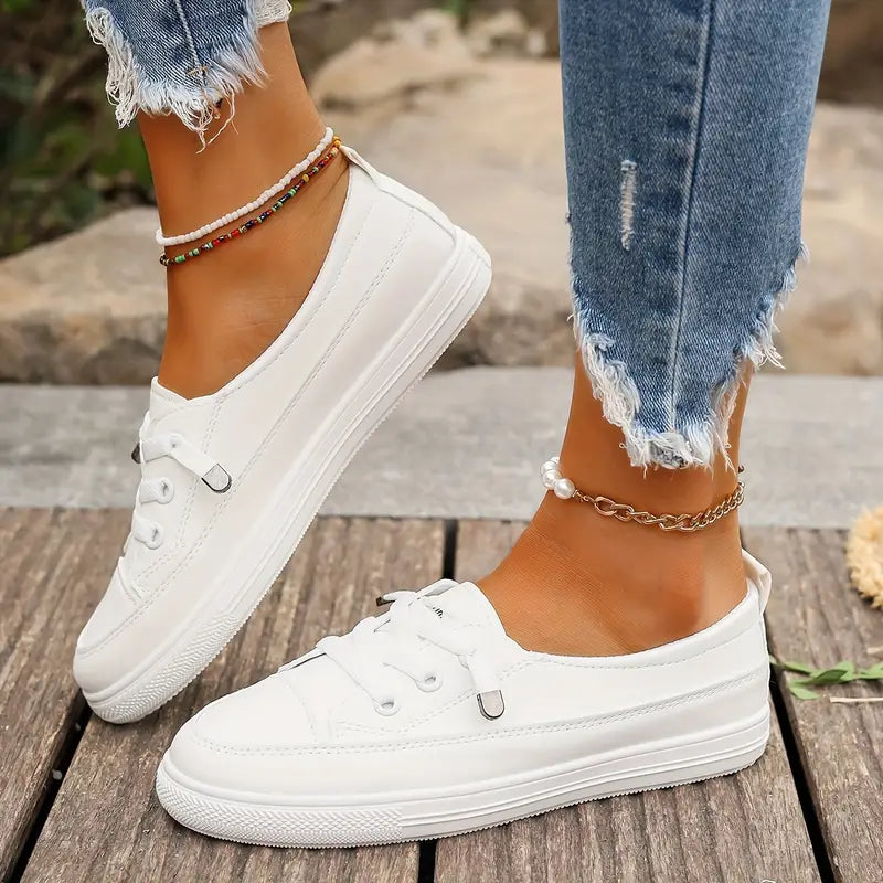 WW | Lässig Flache Schuhe mit Rutschfester Sohle und Runder Spitze