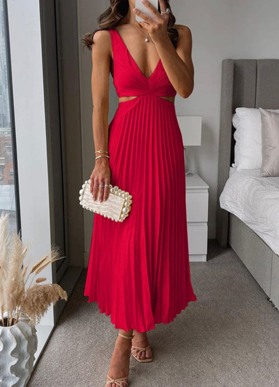 WW | Rücken Offen Abendkleid für Damen Maxi
