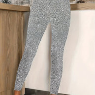 WW | Damen High Waist Pailletten Legging Glänzend & Komfortabel Für Frauen