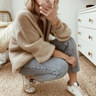 WW | braune Damenstrickjacke