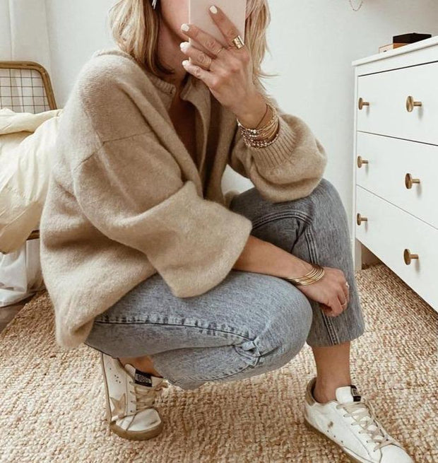 WW | braune Damenstrickjacke