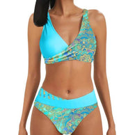WW | Lebendiges Zweiteiliges Bikini-Set