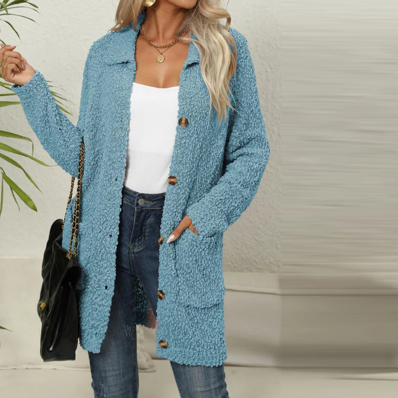 WW | Lässiger Einfarbiger Cardigan