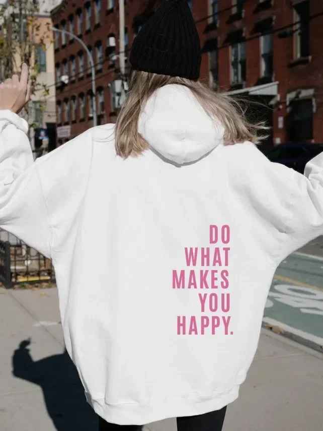 W&W Mode - Damen Hoodie - Lässiger Streetstyle mit Schriftzug