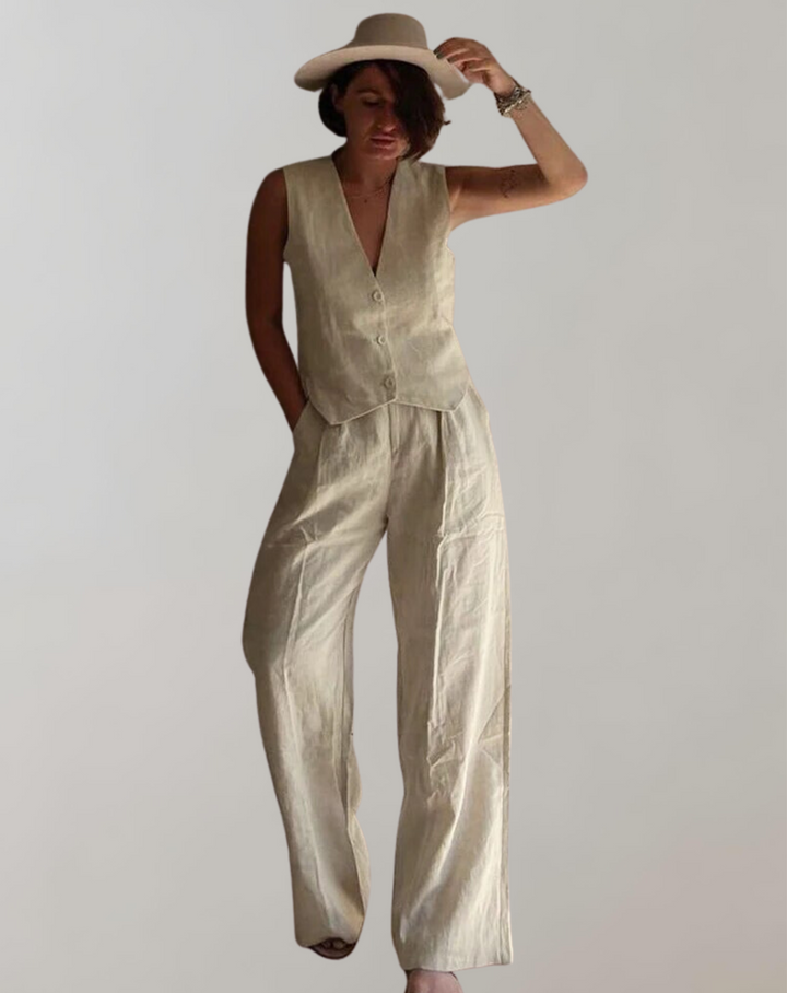 W&W Mode -  Tank-Top und High-Waist-Hosen