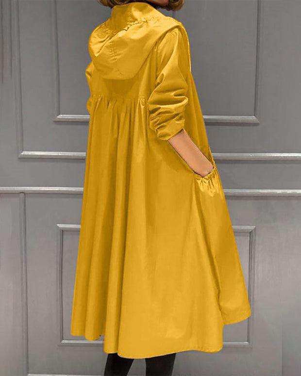 WW | Wasserdichter Langer Trenchcoat Mit