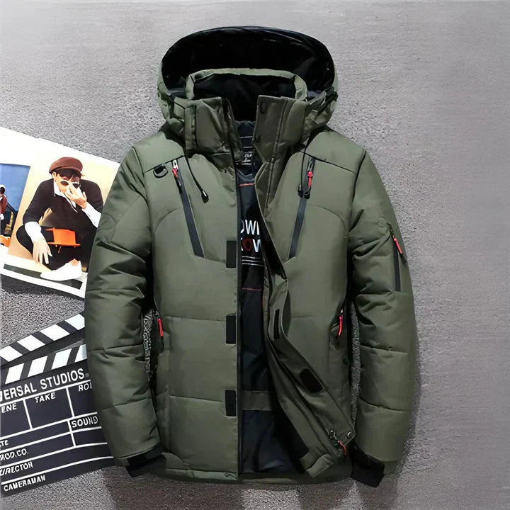 WW | Slim Puffer Jacket with Hood for Men Winter