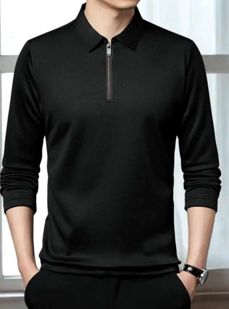 WW | Viertelring Herren Polo Sweatshirt