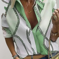 WW | Seidenbluse mit Kettenmuster für Damen