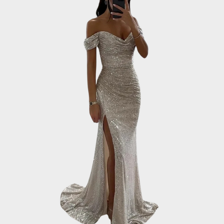 W&W Mode | Damen Lange Elegante Abendkleid Mit Schlitz Für Frauen