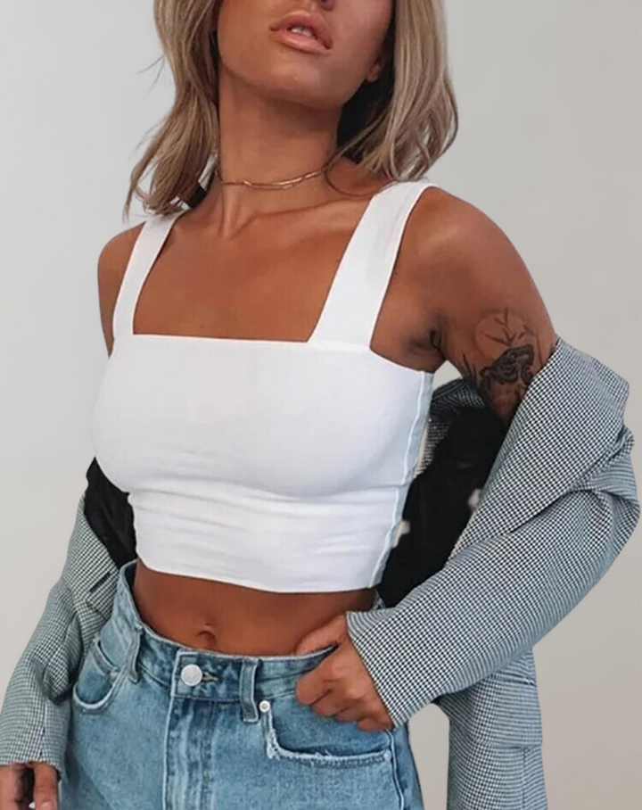 W&W Mode - Crop-Top Damen mit Ausschnitt