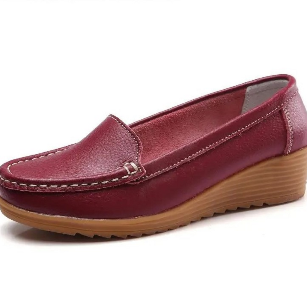WW | Draht Gewebte Flache Sohle Leder Damen Slipper