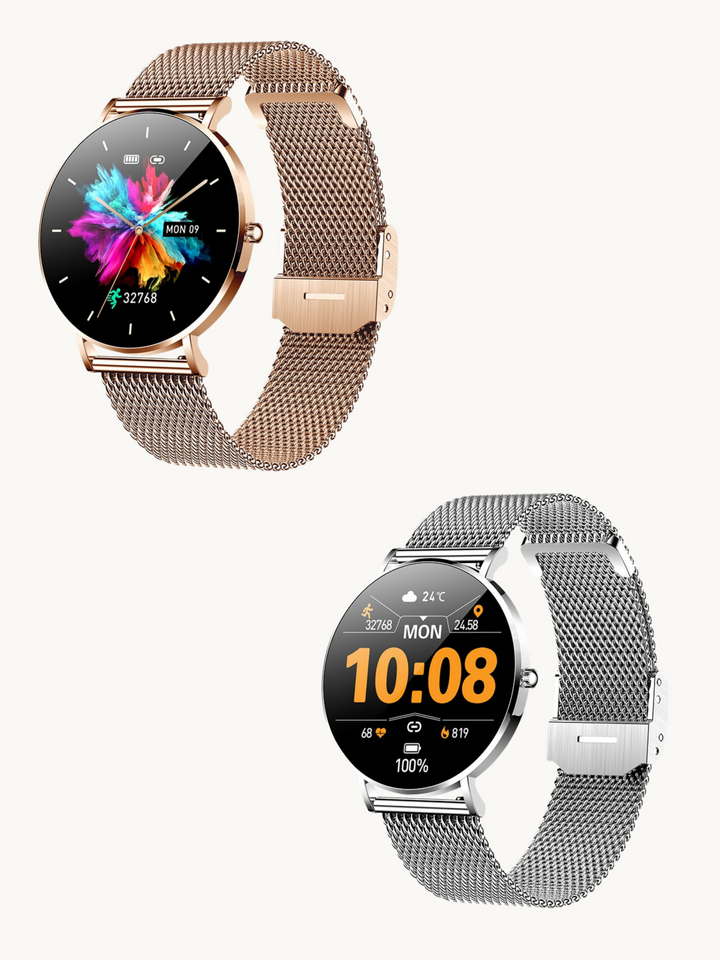 Damen Smartwatch mit Touchdisplay und Fitnessfunktionen