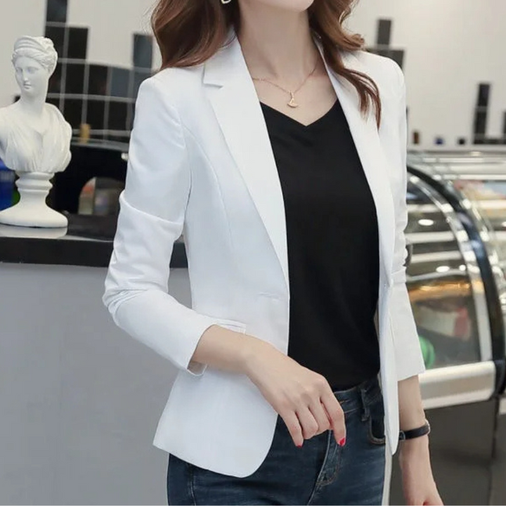 W&W Mode | Eleganter Damenblazer mit Langen Ärmeln Ideal für Die Arbeit