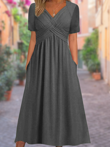 WW | Sommerkleid Mit V-ausschnitt