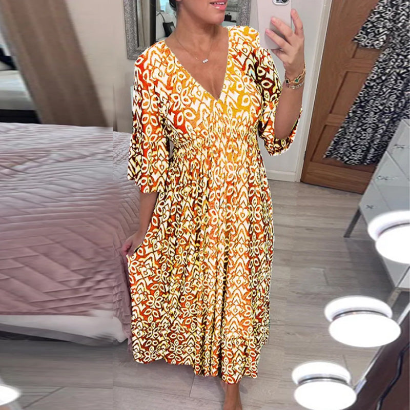 WW | Modische Damenkleid mit Print