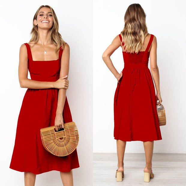 WW | Party Einfarbiges Kleid