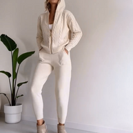 Anja™ - 2-teiliges Set mit Strickjacke und lässigem Jacquard-Pullover