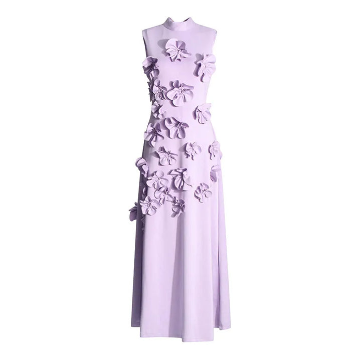 Damen langes Blumenkleid