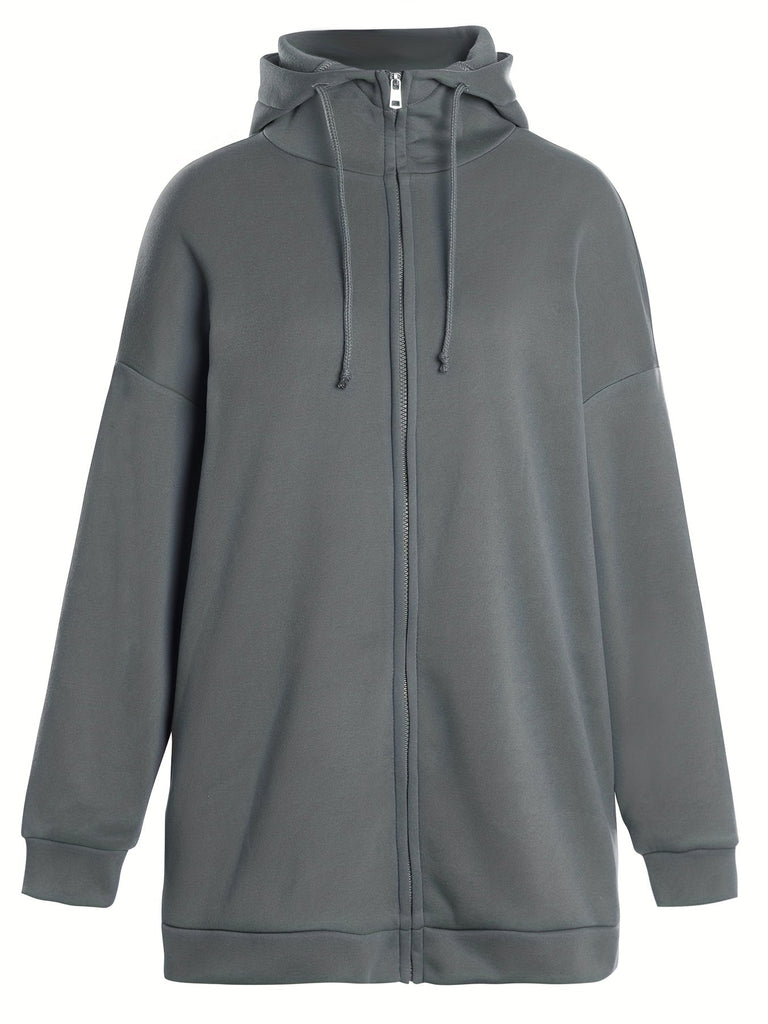 Wolff | Comfort - Extrem bequemer langer Zip-Up-Plüsch-Hoodie mit Kapuze für Damen