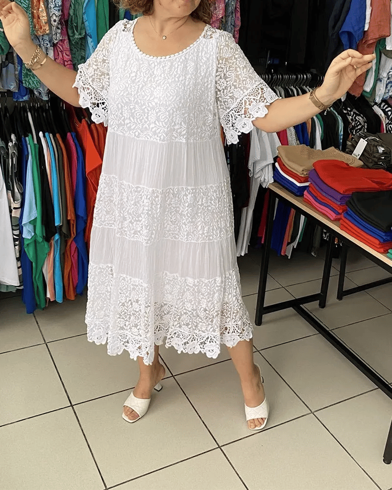 WW | Stilvolles Kleid Mit Feiner Spitzenverzierung