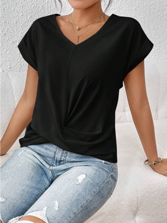W&W Mode Damen-T-Shirt – Unregelmäßiger Schnitt