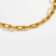 WW | Halskette U Förmiges Schloss Dicke Kette