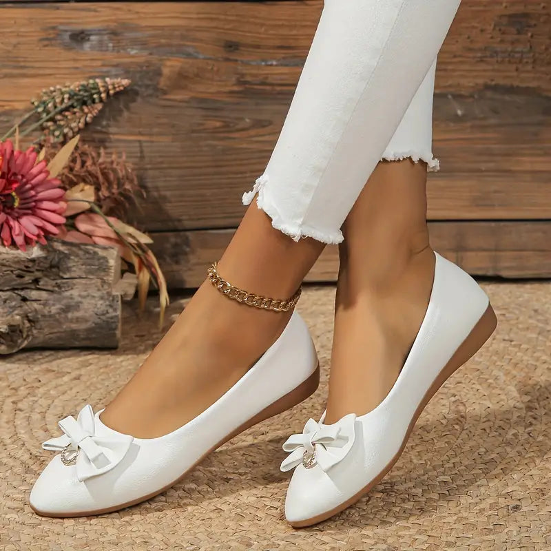 W&W Mode | Elegante Flache Schuhe Mit Schleife Und Rutschfester Sohle Für Komfort