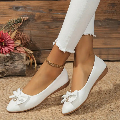 W&W Mode | Elegante Flache Schuhe Mit Schleife Und Rutschfester Sohle Für Komfort