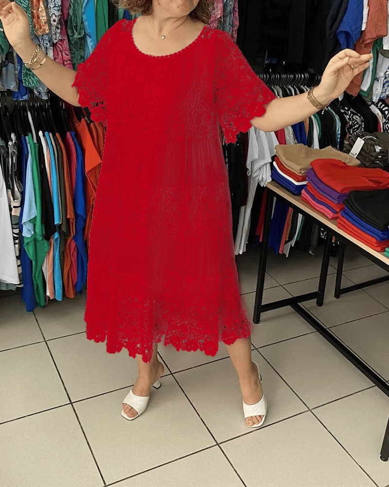 WW | Stilvolles Kleid Mit Feiner Spitzenverzierung
