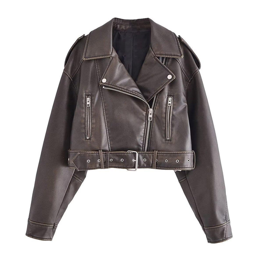 W&W Mode | Waschbare, Farbverlaufende Lederjacke Für Damen*